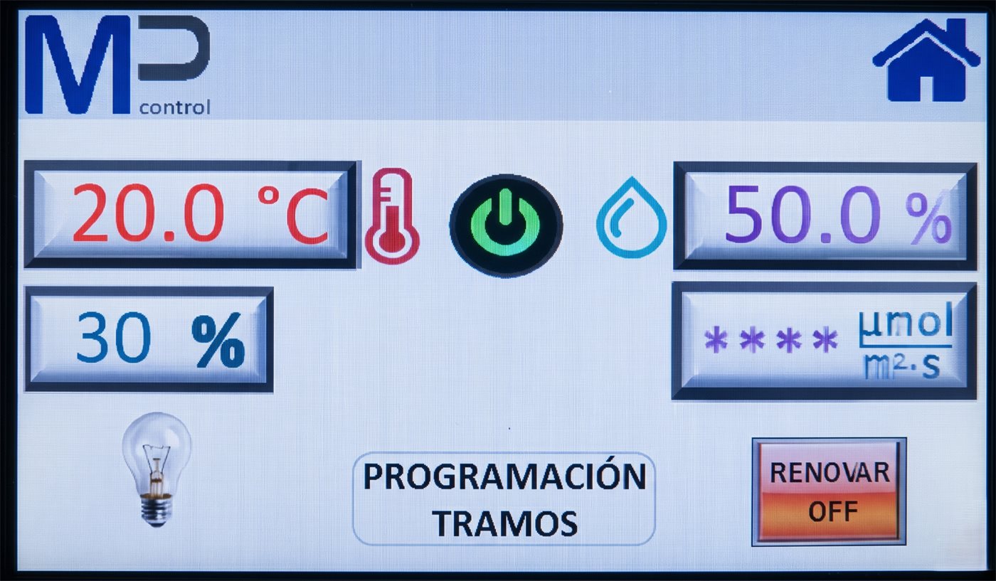 Pantalla táctil de control